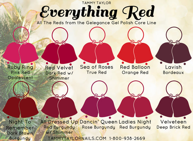 10 Colors of Tammy Taylor Nails Soak Off Gel - Ten Every Thing Red Collection