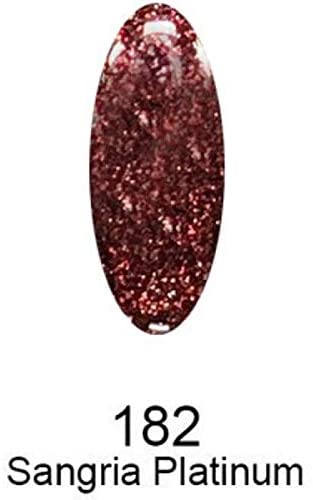 DND DC Platinum - Soak off Gel in Glitter Metallic Effect - 182 Sangria