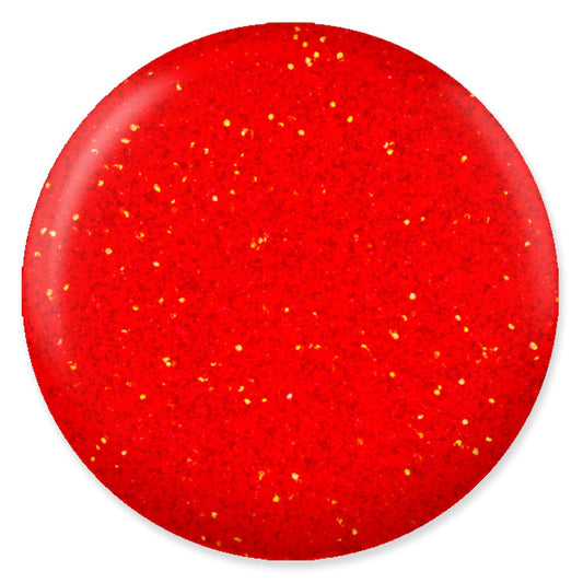DND DC Mermaid Soak off Gel in holographic glitter - #225 Maximum Red