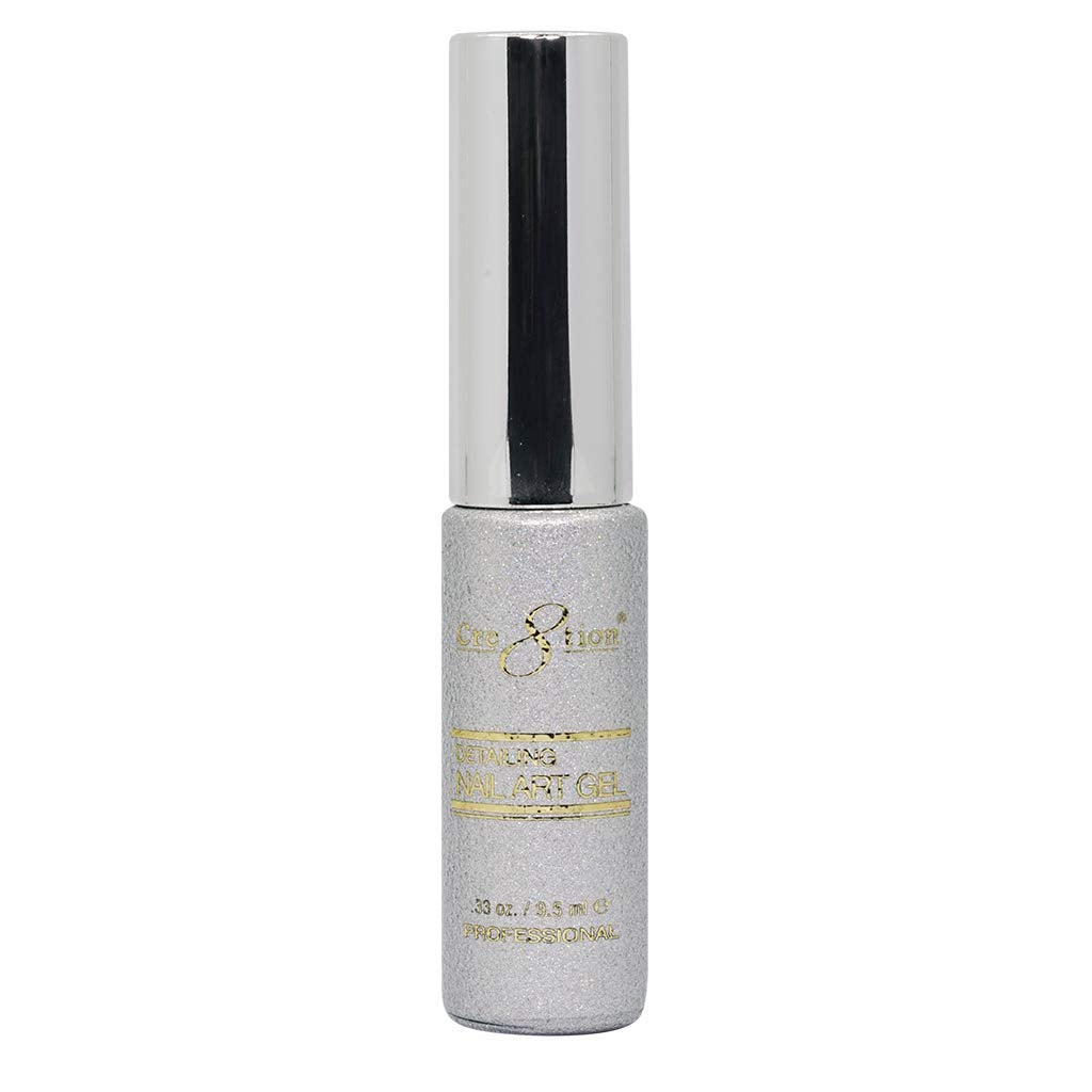 Cre8tion Detailing Nail Art Soak Off Gel Striper - Silver Glitter
