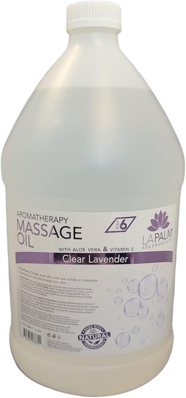 Lapalm Spa Products Aromatherapy Massage Oil Clear Lavender - 1 Gallon