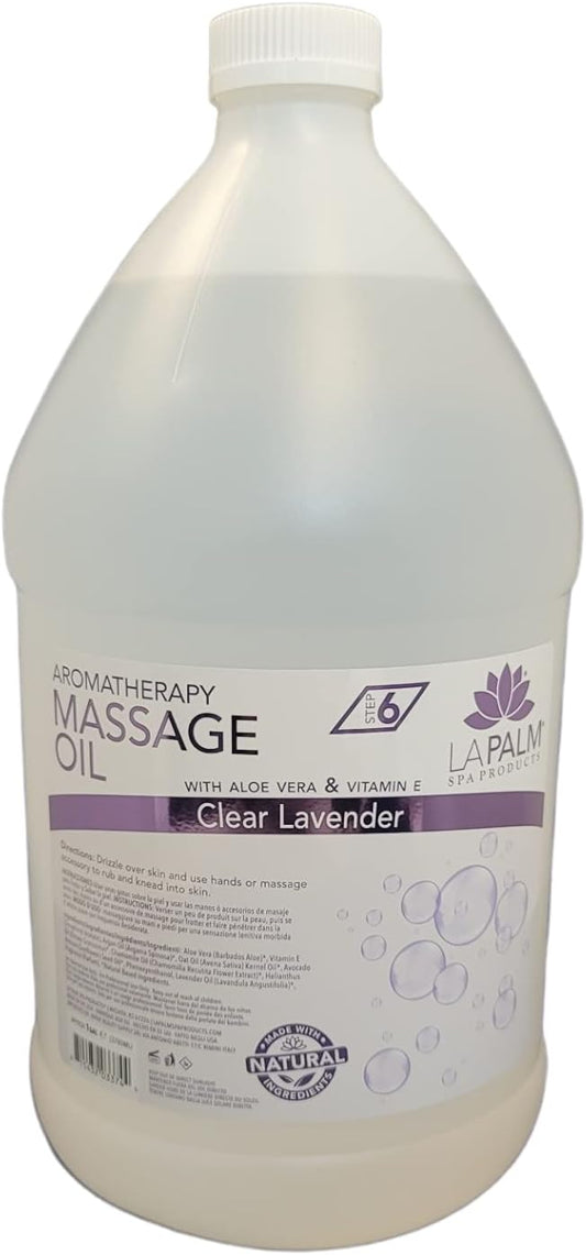 Lapalm Spa Products Aromatherapy Massage Oil Clear Lavender - 1 Gallon