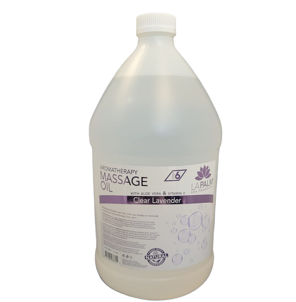 La Palm Aromatherapy Massage Oil - Clear Lavender - Gallon / 128 oz