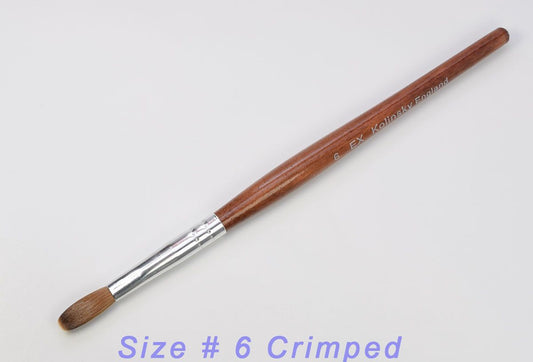 EX Crimped Kolinsky Acrylic Nail Brush - Choose Size