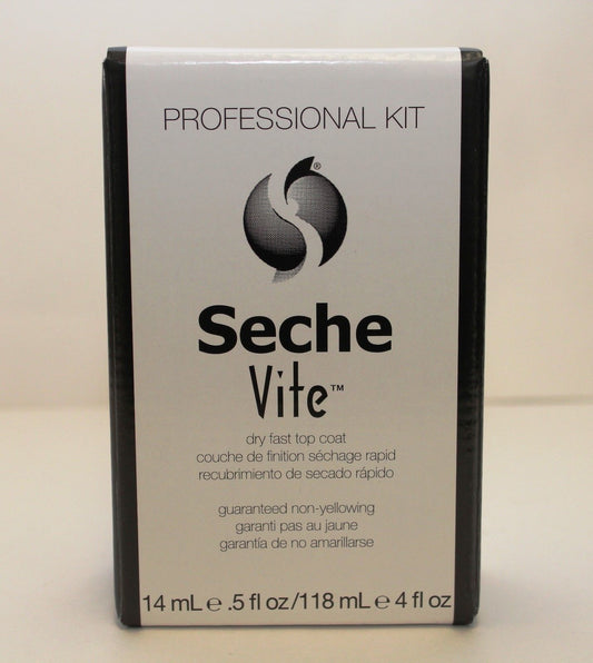 SECHE VITE - Dry Fast Top Coat Bundle - 4oz/118mL Refill + 0.5oz