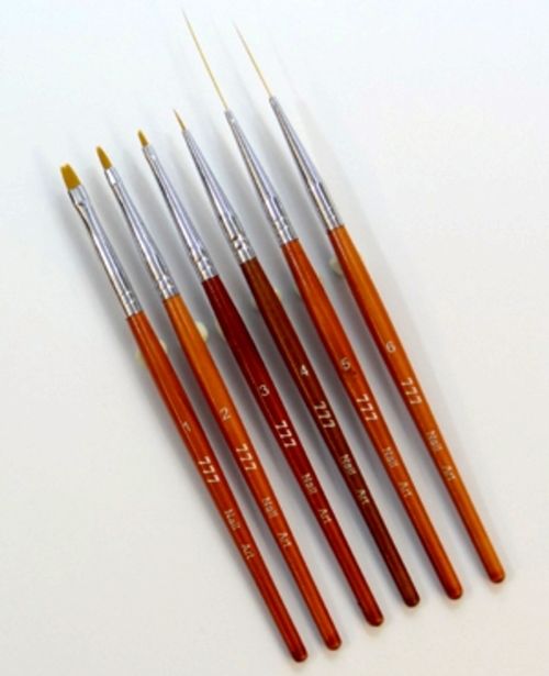 Set of 6pcs 777 - Nail Art Brushes
