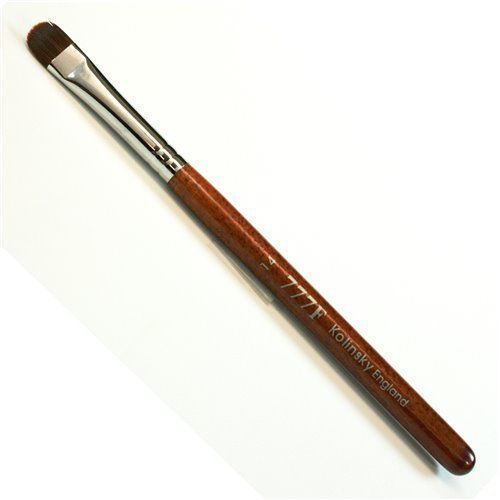 2 of Manicure & Pedicure French Brush - 777F Red Wood Handle size #14