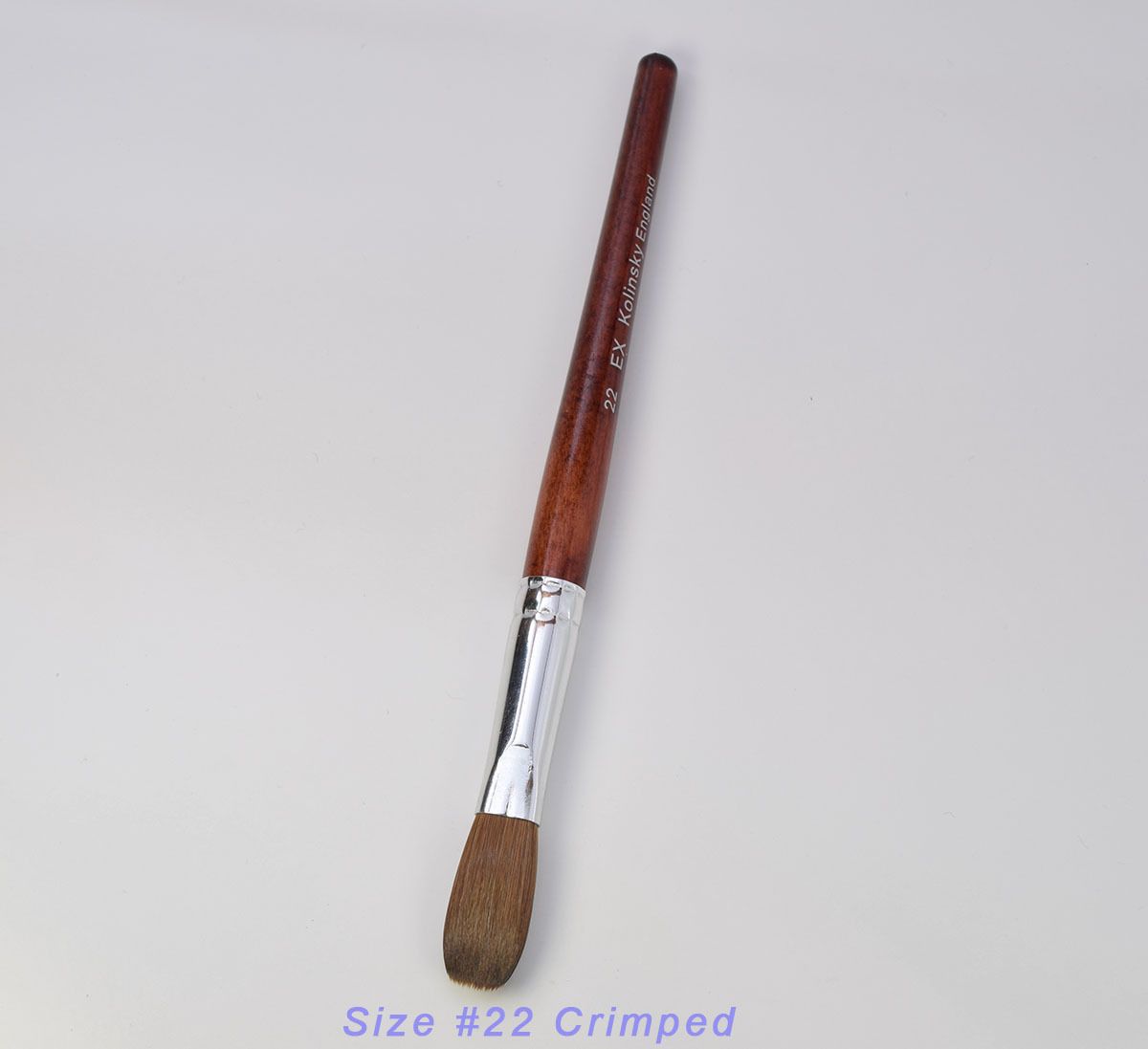 EX Crimped Kolinsky Acrylic Nail Brush - Choose Size