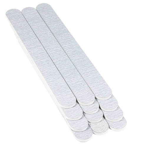Pack of 12 - Zebra Nail Files, Professional Quality Grit 80/100 - (Made in USA)