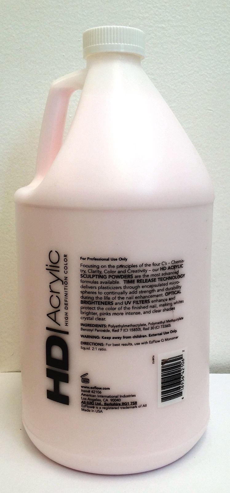 EZFlow Solar Acrylic Nail Powder High Definition *PINK* 92.8oz/2.63kg