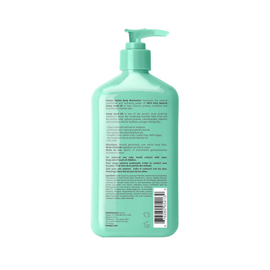 HEMPZ Body Lotion - Cucumber & Aloe Herbal Limited Edition Daily Moisturizing Cream 17oz