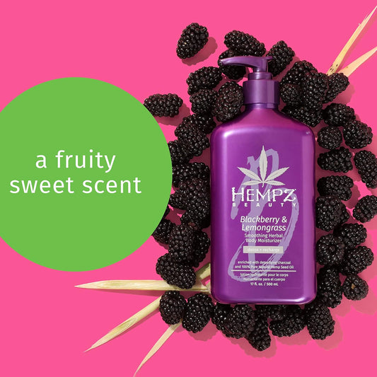 HEMPZ Body Lotion - Blackberry & Lemongrass Daily Moisturizing Cream 17oz