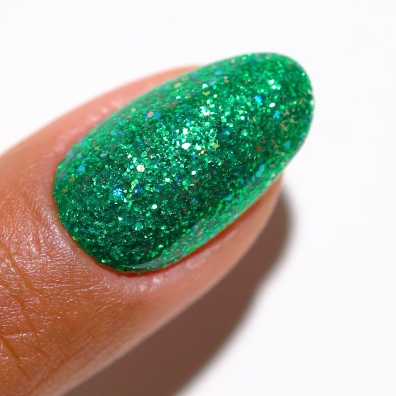 DND Gel Super Glitters #908 Green Aura