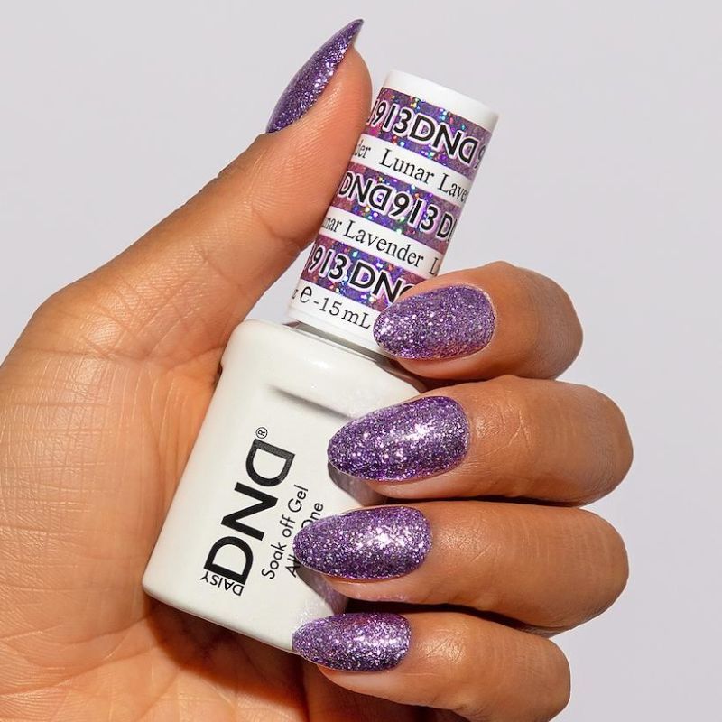DND Gel Super Glitters #913 Lunar Lavender