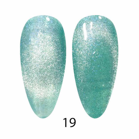 DND DC 9D CatEyes Gel #19 - Aqua Freckles