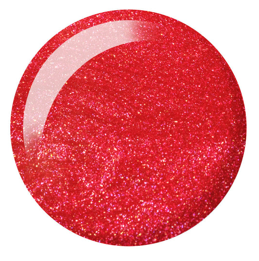 DND DC Mermaid Soak off Gel in holographic glitter - #224 Scarlet