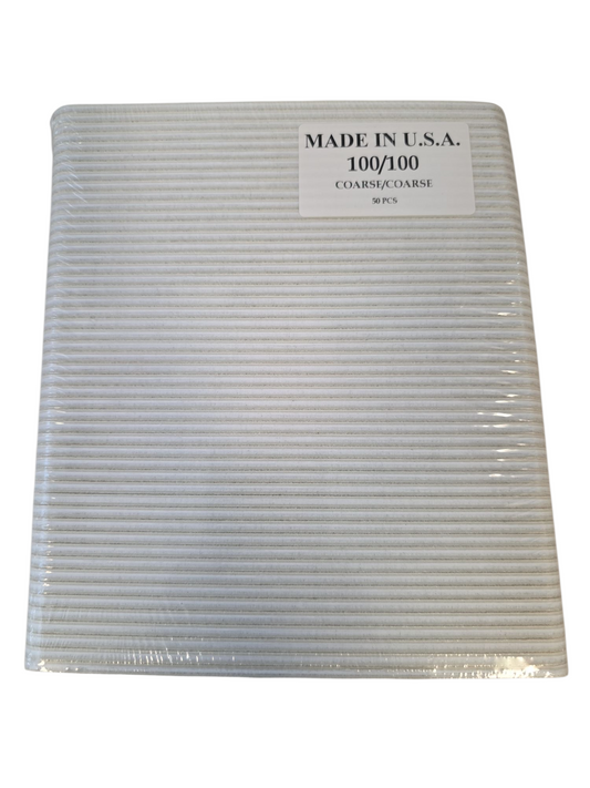 Professional Nail File White Sanding Files 7" (50pcs)