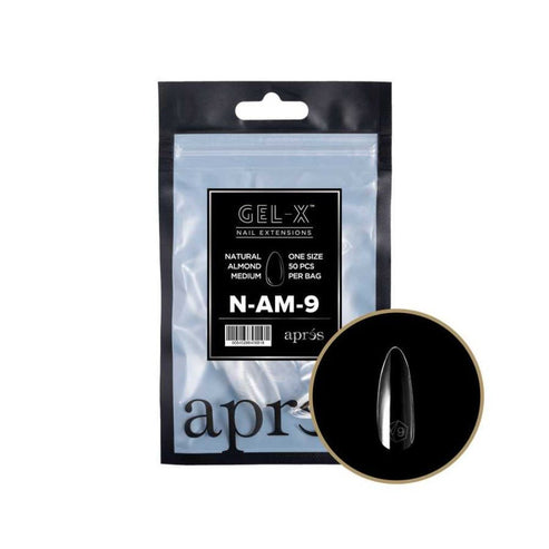 Apres Gel-X Natural Refill Bag 50pcs - Size #00 - 9 - Almond | Medium
