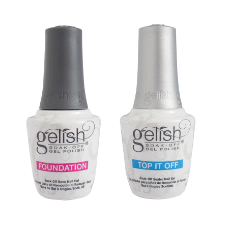 DUO Gelish Soak off Gel Base and Top Coat - 0.5oz/15ml