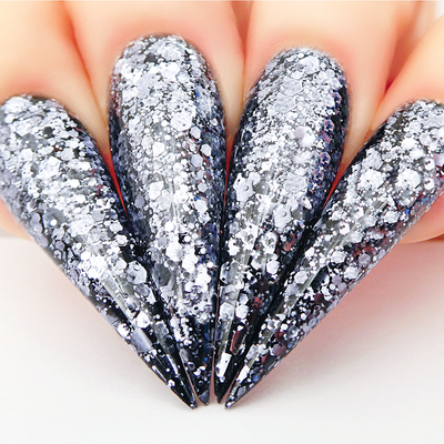 Kiara Sky Sprinkle on Nail glitter 1oz - SP201 Black Ice
