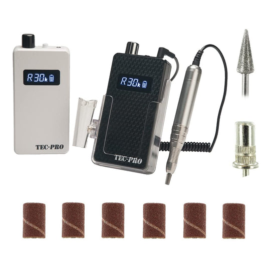 Tec-Pro Portable & Rechargeable Nail Drill - Pearl White or Black