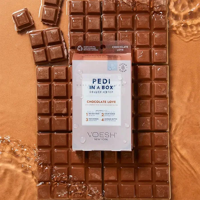 VOESH Deluxe Pedicure In A Box 4 In 1 (Case 50 packs) - Chocolate Love