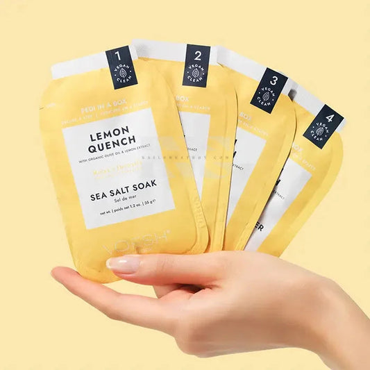 VOESH Deluxe Pedicure In A Box 4 In 1 (Case 50 packs) - Lemon Quench