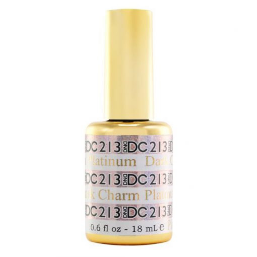 DND DC Platinum - Soak off Gel in Glitter Metallic Effect - #213 Dark Charm