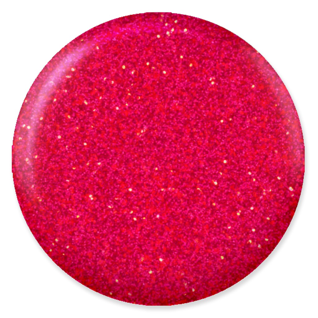 DND DC Mermaid Soak off Gel in holographic glitter - #222 Cerise
