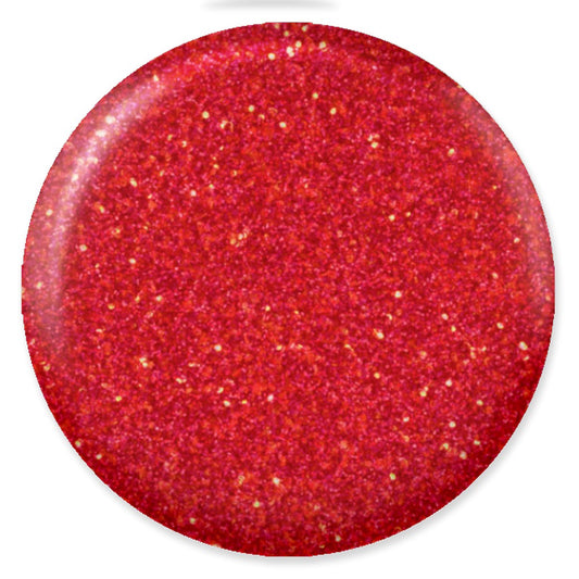 DND DC Mermaid Soak off Gel in holographic glitter - #226 Vivid Red