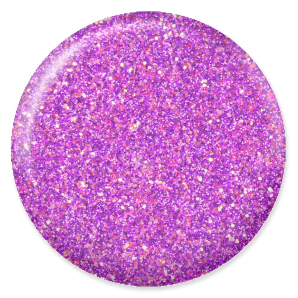 DND DC Mermaid Soak off Gel in holographic glitter - #243 Purply Pink