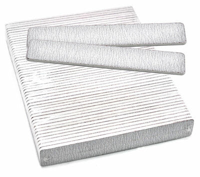 Professional Jumbo Size Zebra Rectangle Nail Files Grit 80/100,  (50pcs) - Made in USA