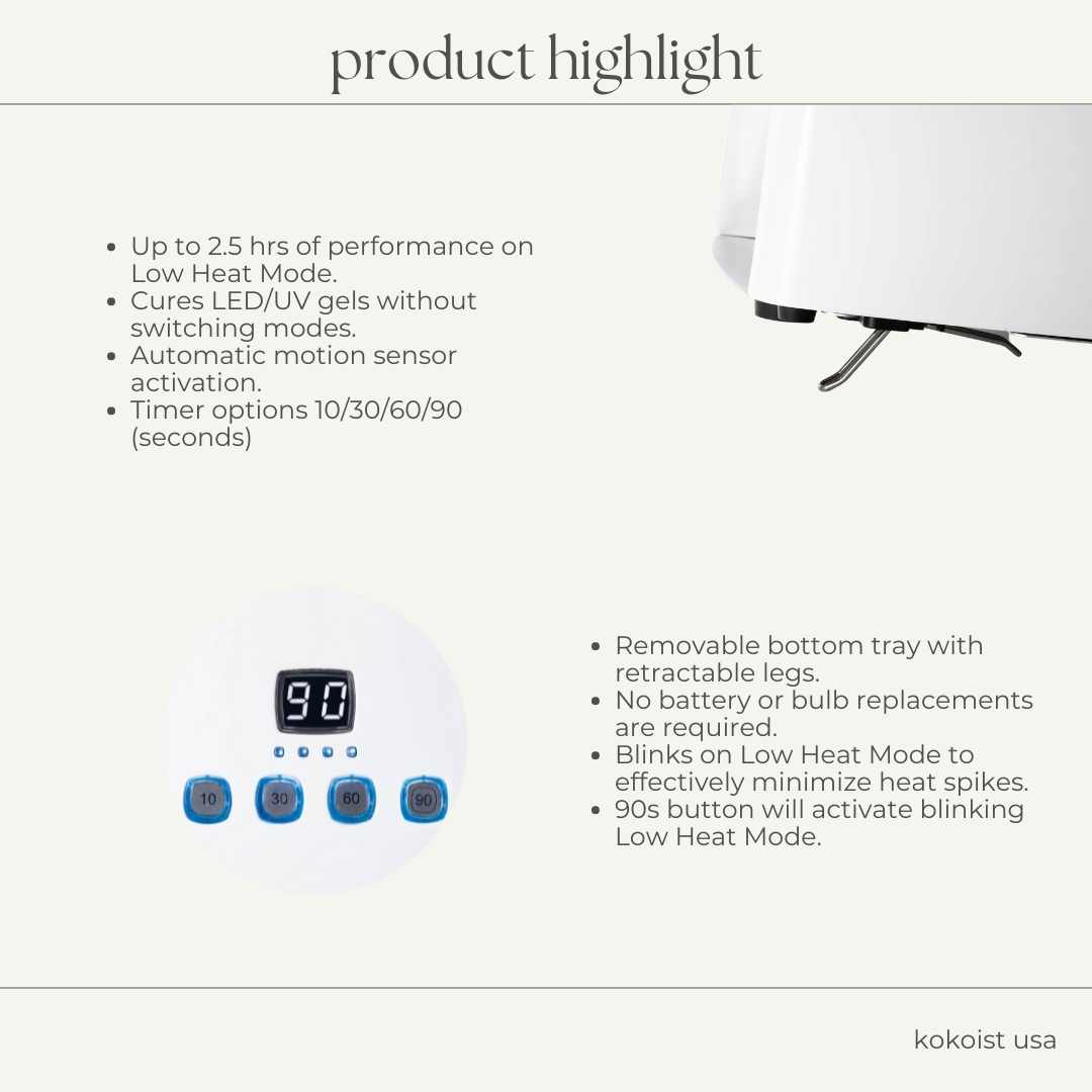 Kokoist LE BLANC Hybrid LED/UV Cordless Light