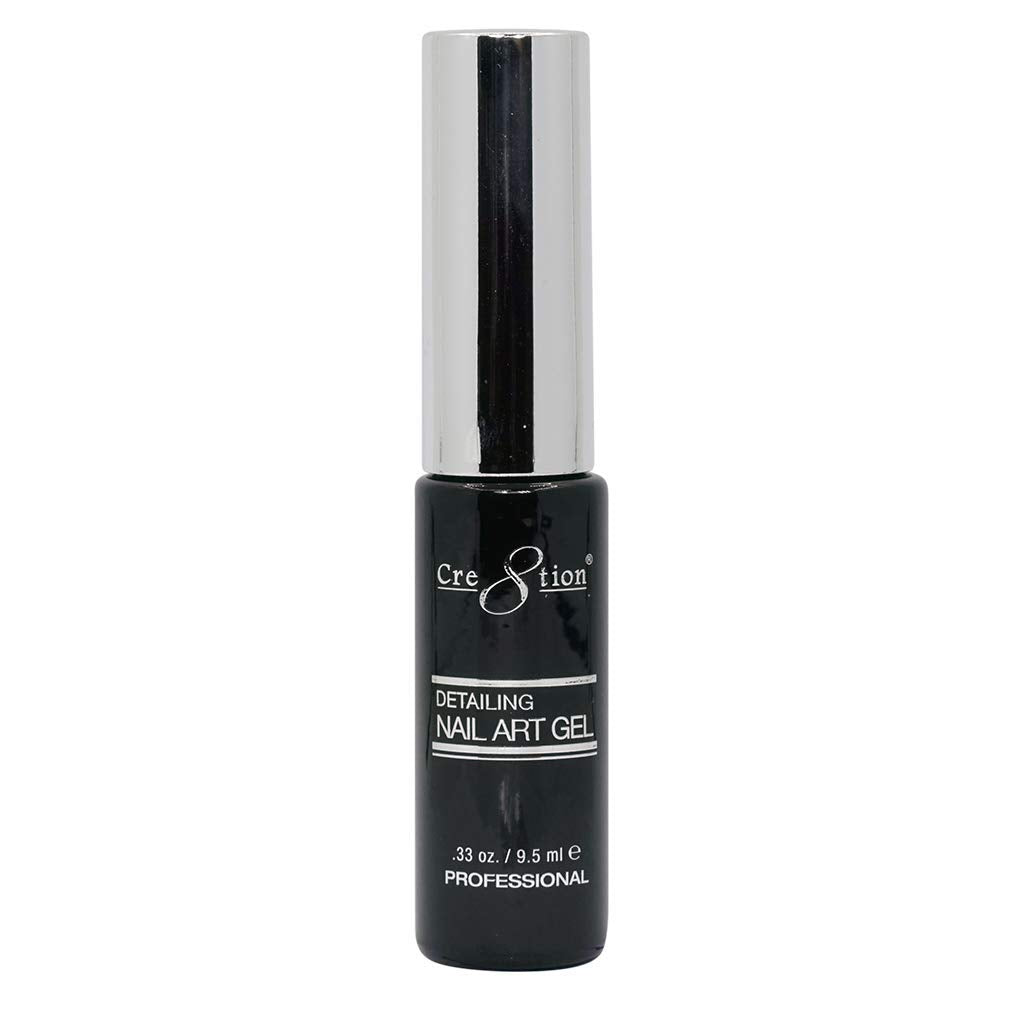 Cre8tion Detailing Nail Art Soak Off Gel Striper -  Black