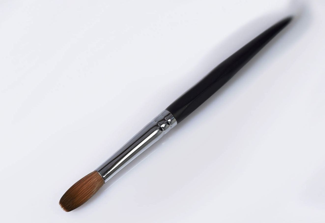 Petal Six Angles Crimped Kolinsky Acrylic Nail Brush - Choose Size