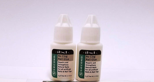 Pack of 2 - IBD 5 Second No Clog Nail Glue 3g/0.10oz