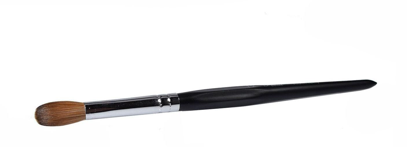 Petal Six Angles Crimped Kolinsky Acrylic Nail Brush - Choose Size