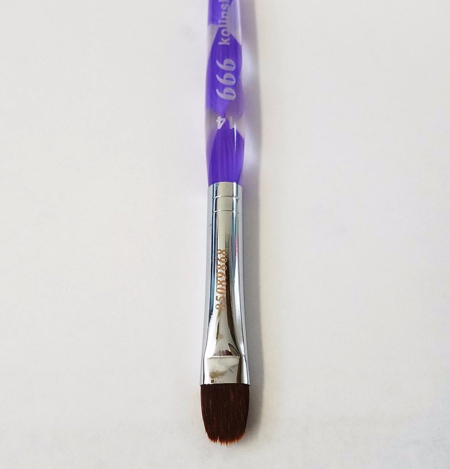 Manicure and Pedicure French Brush  Spiral purple handle - Choose Your Size
