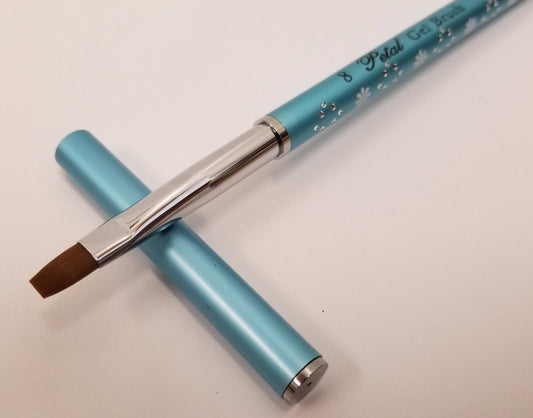 Petal Blue Diamond Flower Handle GEL Brush With Cap - Size #8