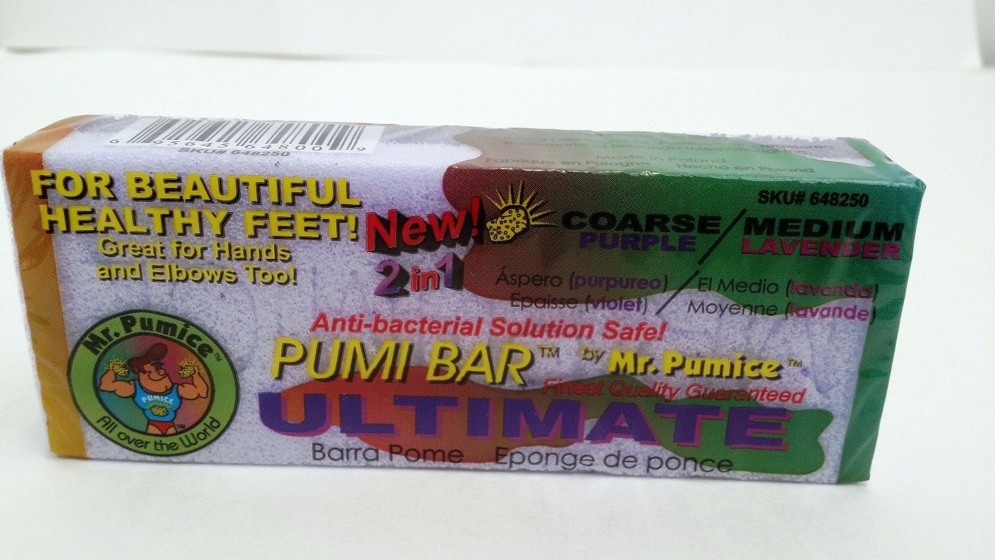 LOT of 12 - Mr. Pumice PUMI BAR ULTIMATE 2 IN 1 COARSE Purple/ MEDIUM Lavender