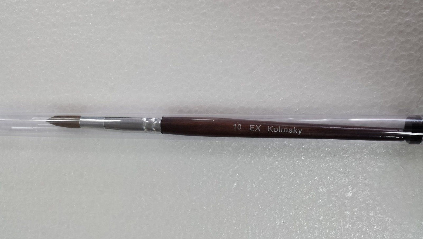 EX Kolinsky Acrylic Nail Brush for Acrylic Powder Manicure Pedicure (Round)