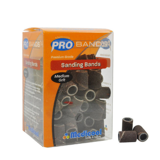 Medicool  Sanding Bands MEDIUM Grit Box/90pcs + Free Mandrel 3/32