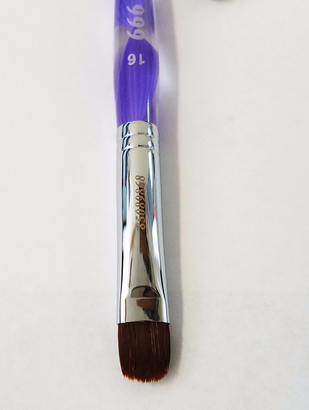 Manicure and Pedicure French Brush  Spiral purple handle - Choose Your Size