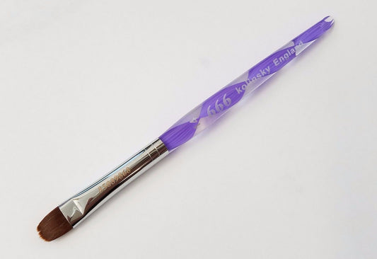 Manicure and Pedicure French Brush  Spiral purple handle - Choose Your Size