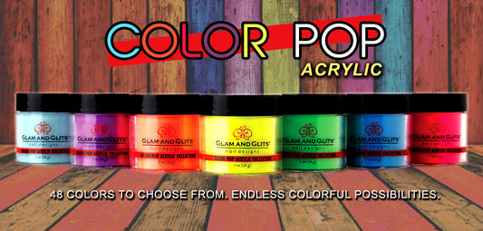 Glam and Glits - COLOR POP ACRYLIC Powder - 1oz Jar