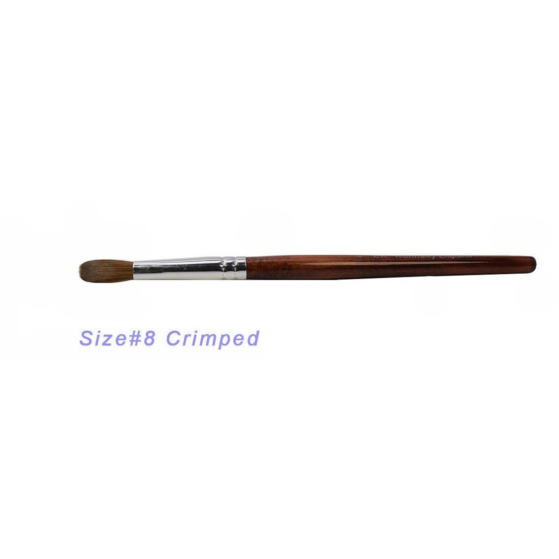 EX Crimped Kolinsky Acrylic Nail Brush - Choose Size