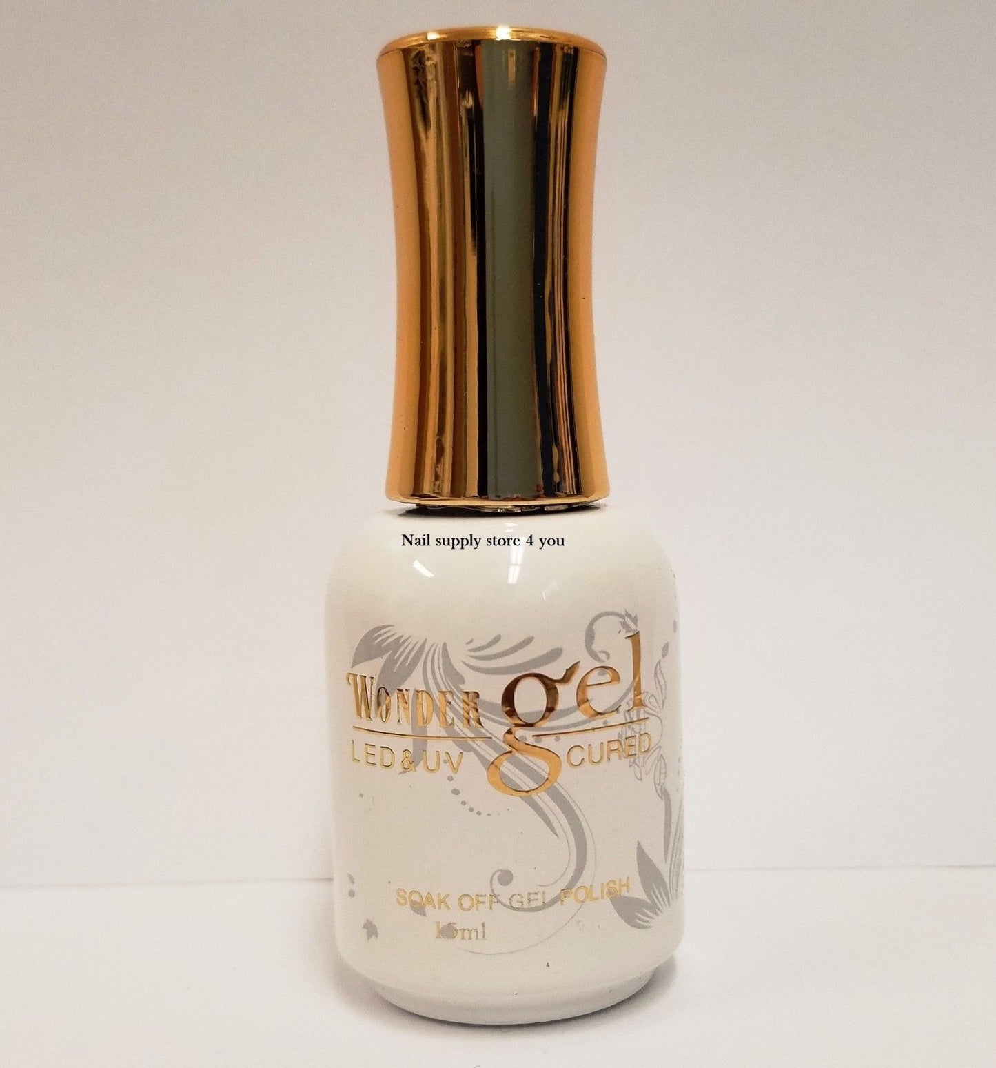 Wonder Gel - UV/LED Soak off Gel (No-Wipe) TOP BASE COAT  - 0.5oz/15mL