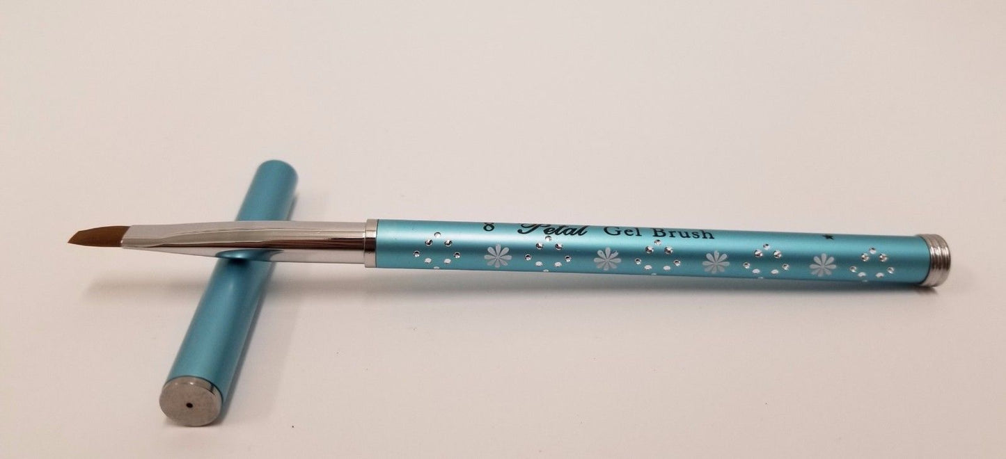 Petal Blue Diamond Flower Handle GEL Brush With Cap - Size #8