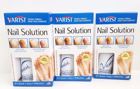 Pack of 3 - VARISI NAIL SOLUTION For Nail Fungus Kill Fungus 0.5oz/15ml