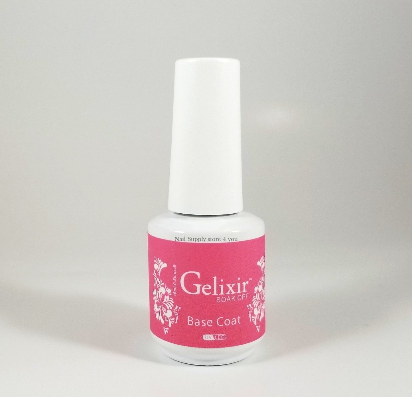 GELIXIR - Soak Off Gel - Base  No-wipe Top Coat - .5 Oz / 15 mL - Choose Bundle